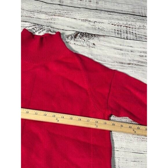 Anthropologie Maeve Womens Crystal Tunic Sweater Chartreuse Hi-Low Pink Size XS - Picture 8 of 10